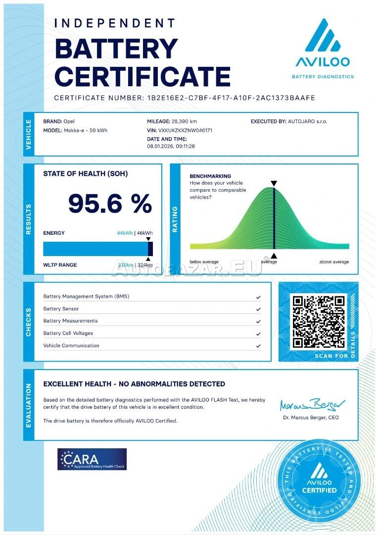 Opel Mokka-e Elegance A/T, LED, Kamera, Tempomat, Lane Assist, Mŕtvy Uhol