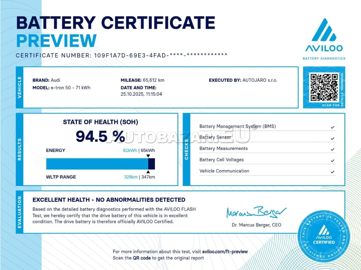 Audi E-tron 50 Quattro Advance A/T, LED Matrix, Panorama, 360kam, Vzduch.podvozok